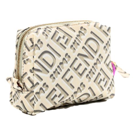 Fendi x Skims Nylon Avorio Small Beauty Pouch 